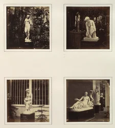 [Andromedan veistokset, Atalantan wc, Corinna ja Naiad], n. 1859.