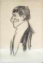 Omakuva (hiili paperille)