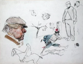 Studies, n. 1894 (kynä & muste ja akvarelli paperille)