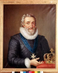 Ranskan kuninkaan Henrik IV:n (1553-1610) muotokuva. Philippe de Champaignen maalaus. Tukholman kansallismuseo