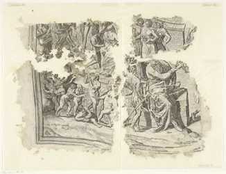 Cebesin kohtauksen vedoksen vasen alakulma Tabula Cebetis Carta Vitae (alkuperäinen nimi)