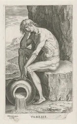 Riviergod Thames Thames (otsikko esineessä) Rivier- en zeegoden (sarjan nimi) Tyylikkäitä muotokuvia meren puolijumalista ja Amnicus-hylkeistä (sarjan nimi)