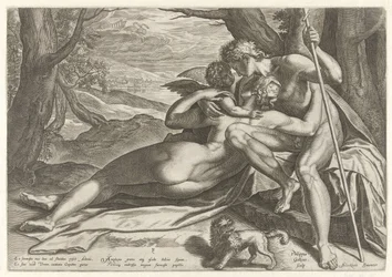 Venus ja Adonis Amorin kanssa The Story of Adonis (sarjan nimi)