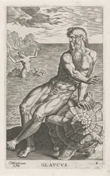 Zeegod Glaucus Glavcvs (otsikko objektissa) Rivier- en zeegoden (sarjan nimi) Tyylikkäitä muotokuvia meren puolijumalista ja Amnicus-hylkeistä (sarjan nimi)