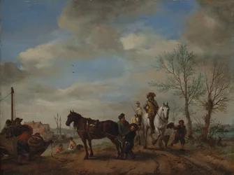 Mies ja nainen ratsain, noin 1653-54