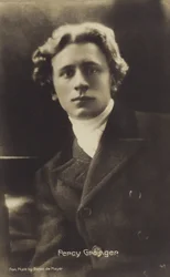 Percy Grainger, australialaissyntyinen säveltäjä, sovittaja ja pianisti (1882-1961) (s/w-kuva)