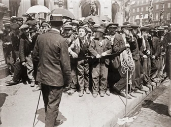 Työläisten mielenosoitus, Pariisi, noin 1900
