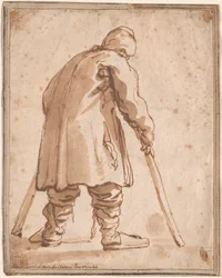 Karikatyyri miehestä, jonka sanotaan olevan Pietro da Cortona