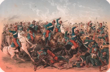 Taistelukohtaus Krimin sodasta, 29x20 cm, teoksesta Épisodes de la guerre d