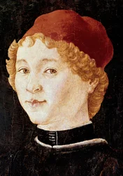 Nuoren miehen muotokuva, jolla on punainen hattu Luultavasti Piero della Francesca