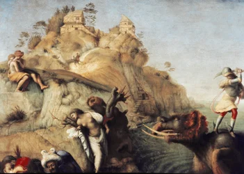 Perseus Freeing Andromeda, yksityiskohta (1510, öljy kankaalle)