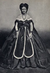 Muotokuva "puolimaailmallisesta", Piersonin Castiglionesta. Valokuvaus, 1800-luvun loppu,