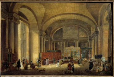 Louvren itärannikon ikkuna: kirjapainot Pierre Demachyn maalaus (1723-1807) 1791 Su. 0,38x0,58 m Pariisi, Musee Carnavalet