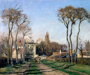 "Sisäänkäynti Voisinsin kylään, Yvelines", 1872.