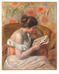 nainen lukee