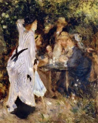 Puutarhassa Au Jardin du Moulin de la Galette, 1876.
