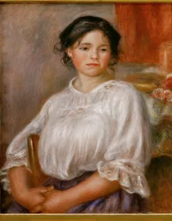 Jeune fille assise (öljy kankaalle)