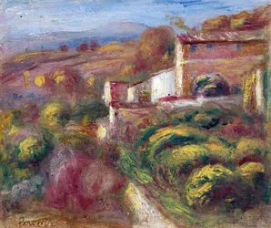 Posti (Cagnes sur mer) - Pierre Auguste Renoirin (1841-1919) maalaus - Öljy kankaalle