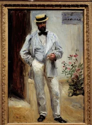 Ranskalaisen arkkitehdin Charles Le Coeurin (1830-1906) muotokuva jalassa. Pierre Auguste Renoirin (1841-1919) maalaus
