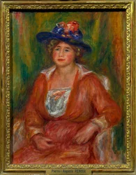 Pierre Auguste Renoirin (1841-1919) maalaus istuvasta naisesta, koko 0,35 x 0,27 m Paris musee du Louvre Pakollinen maininta: Lahjoitus Helene et Victor Lyon