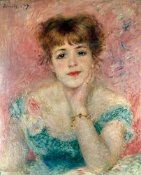 Näyttelijä Jeanne Samaryn muotokuva, 1877.