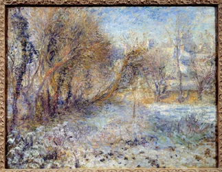 Pierre Auguste Renoirin (1841-1919) lumimaisemamaalaus 1875 su. 0,51 x 0,66 m Pariisi, Musee de l