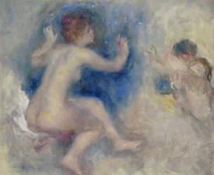 Tutkimus "Scene from Tannhäuser, kolmas näytös", 1879