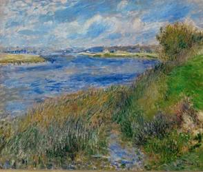 Seine-joki Champrosayssa (öljy kankaalle)