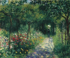 Naisia puutarhassa, 1873