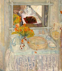 Peilipöytä ja peili, n. 1913 (öljy kankaalle)