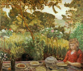 Ruokailun loppu puutarhassa