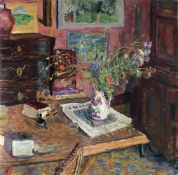 Sisäkuva ja kukkia, noin 1910