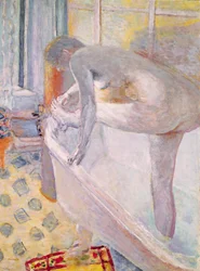 Suuri alaston kylpyammeessa, 1924