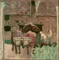 Les deux boeufs et la ferme
