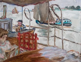 Misia Sert Edwardsin laivalla, noin 1905 (öljy kankaalle).