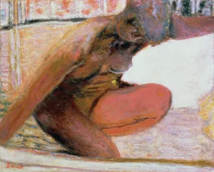 Kyyristynyt alaston kylvyssä, 1940