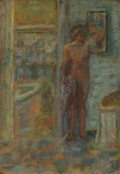 Alaston sisustus, n. 1917 (öljy puulle)