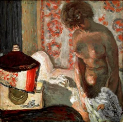 Alaston lampun ääressä Pierre Bonnardin maalaus (1867-1947) 1910-1911 Koko 75,5x75 cm Bern, Kokoelma Hans R. Hahnloser