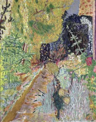 Puutarha, n. 1936 (öljy kankaalle)