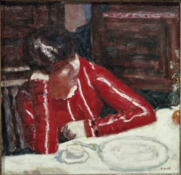 The Red Corsage (öljy kankaalle