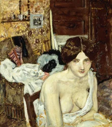 Lepomalli; Le Repos de Modele, n.1910 (öljy aluksella)