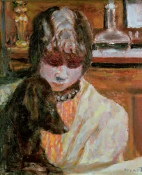 Nainen ja koira, noin 1913