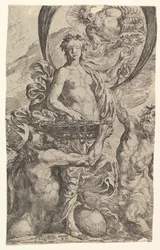Jupiter, Pluto ja Neptunus tarjoavat rikkauksiaan onnelle, 1624.