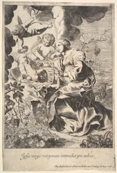 Neitsyt ja lapsi enkelien kanssa, 1636.