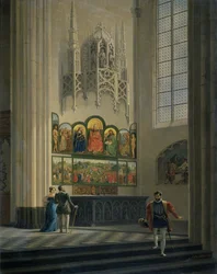 Van Eyck Brothersin Gentin alttaritaulu St Bavon katedraalissa Gentissä