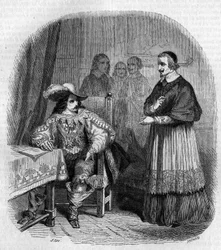 Perustivat vuonna 1635 Louis XIII (1601-1643) ja kardinaali Richelieu (Armand Jean du Plessis de Richelieu) (1585-1642). Kaiverrus G. Staal