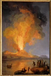 Vesuviuksen purkautuminen Pierre-Jacquesin (Pierre Jacques) Volairen (Le chevalier volaire) (1729-1802) maalaus 1700-luvun su 0,99x0,65 m Toulon, Kuvataidemuseo - Vesuviuksen purkaus. Pierre-Jacques (Pierre Jacques) Volairen maalaus (nimeltään Kn