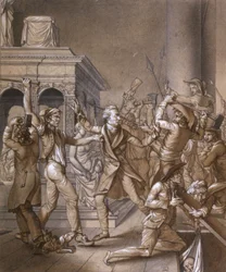 Alexandre Lenoir vastusti vallankumouksellisia, kun he halusivat tuhota Ranskan kuninkaan Ludvig XII:n haudan Saint Denisin kuninkaallisessa basilikassa vuonna 1793, Ranskan vallankumouksen aikaan