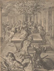 El saqueig de Troia-Pyrrhus matant Príam, abans de 1654. finlandès