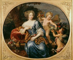 Madame de Montespan, Ludvig XIV:n rakastajatar ... (maalaus kankaalle)